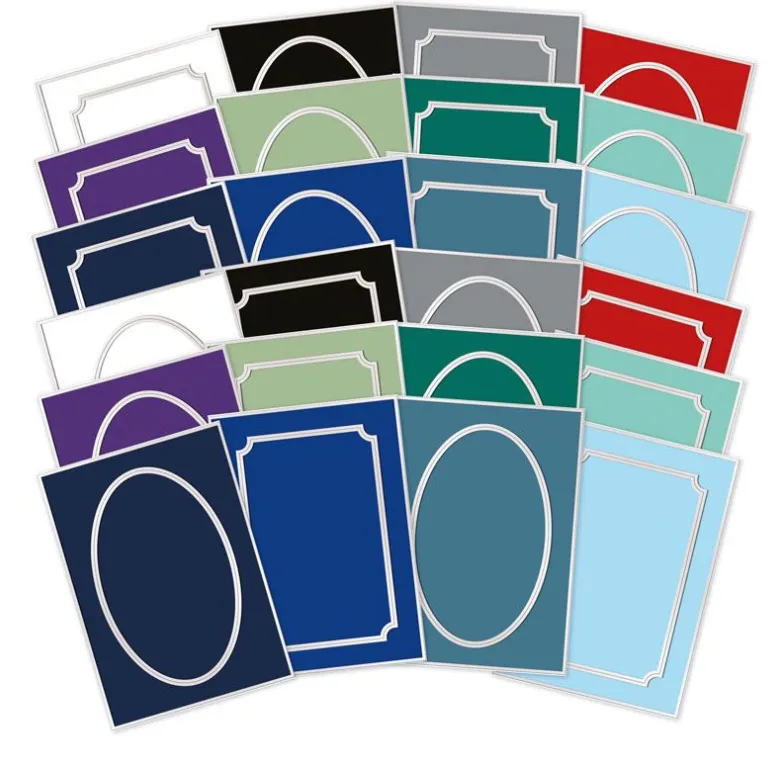 Stunning SIlver Foiled Festive Selection Little Book Apertures